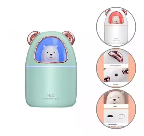 Humidificador USB, diseño oso rosado
