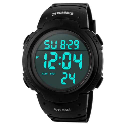 Relógio Pulso Masculino Skmei 1068 Digital Led Sports Preto