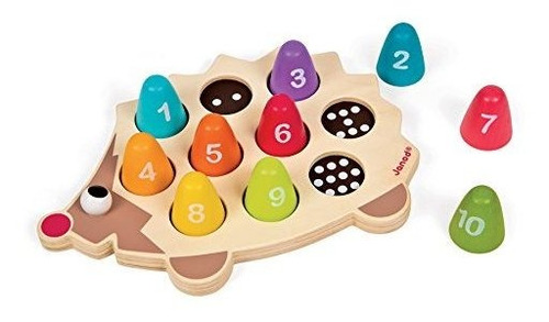 Janod Wooden Number Hedgehog Playset