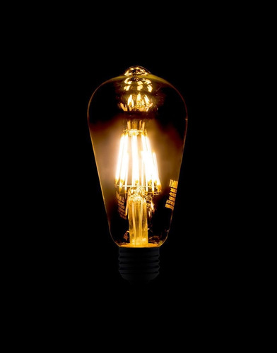 Imagen 3 de 3 de Foco Vintage T/pera Filamento Led 8w ( St64filed8/bc )