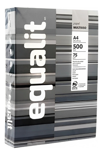Papel A4 Resma - Equalit Multifuncion 500 Hojas. 75gr