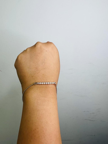 Pulsera De Plata 925 19 Cm Color Plateado