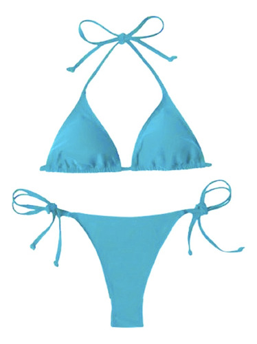 Conjunto Bikini Mallas 2 Piezas Diseño Unicolor Liso Mm-6639