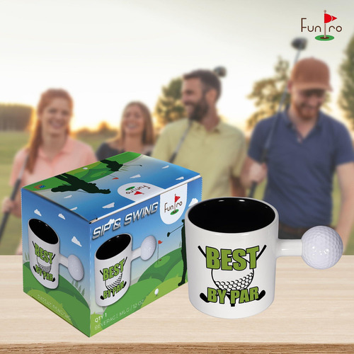 Funpro Best By Par Taza De Golf Con Mango De Pelota De Golf