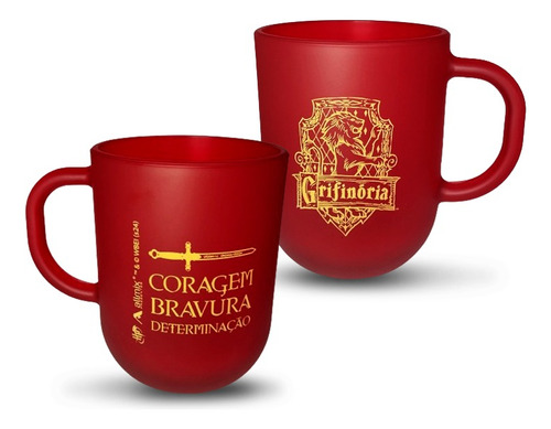 Caneca De Vidro Casas De Hogwarts | Colorido | Harry Potter