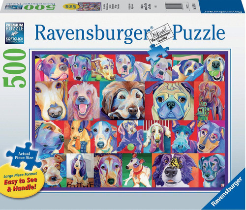 Ravensburger Rompecabezas: Perros Coloridos Xxl 500 Piezas