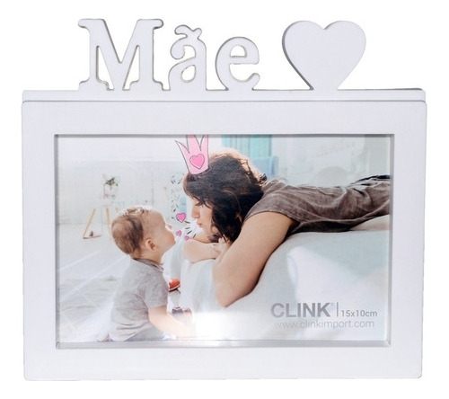 Porta Retrato Te Amo Mãe Feliz Dia Das Mães Registros 10x15 Cor Branco Layout Mãe