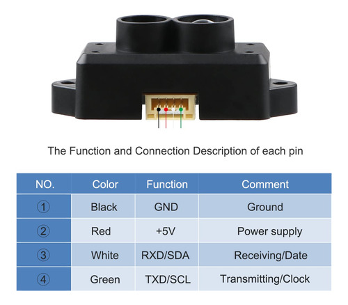 Makerfocus Tfmini-s Módulo Micro Lidar 0.1-12m Lidar Sensor