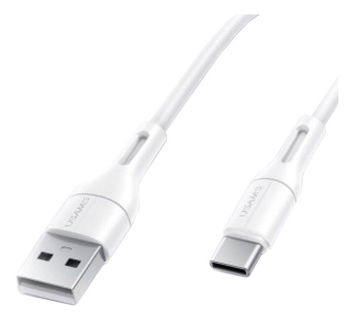 Cable Usb-a A Usb-c Sj501 1m Forrado Usams Dimm Color Blanco