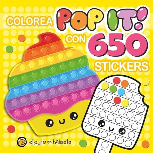 Colorea Pop It Con 650 Stickers - Cupcake