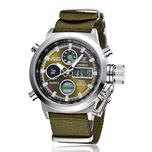 Reloj Digital Ohsen 1601-c Green - Original