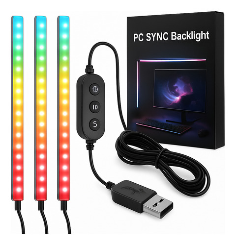 Cinta Tira Luz Led Para Pc Sync Backlight