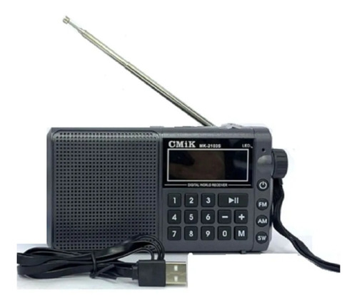 Radio Multibanda Am Fm Sw Recargable Portatil Mp3 Digital  