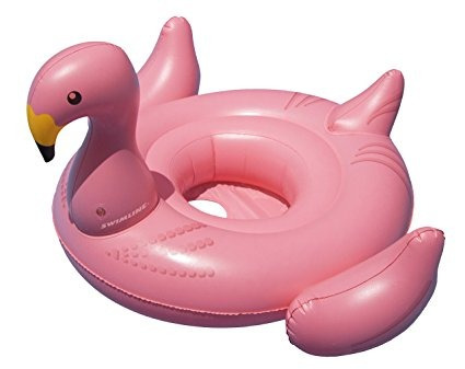 Asiento Swimline Flamenco Bebé Piscina Inflable Ride-on, Ros