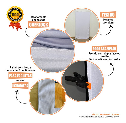 Painel Retangular Lateral Festa Tecido Liso 1,00x2,00