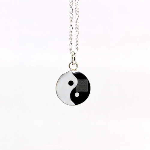 Dije Colgante Yin Yang Dije Plata Fina 925 Unisex + Cadenita