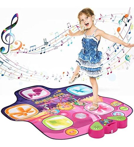 Rhfugui Dance Mat For Kid, Light Up Electronic Dance Step Pl