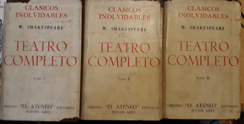 W. Shakespeare / Teatro Completo 3 Tomos