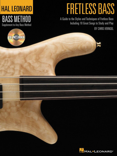 Livro: Fretless Bass - A Guide To The Styles And Techniques Of Fretless Bass Audio (hal Leonard Bass Method)