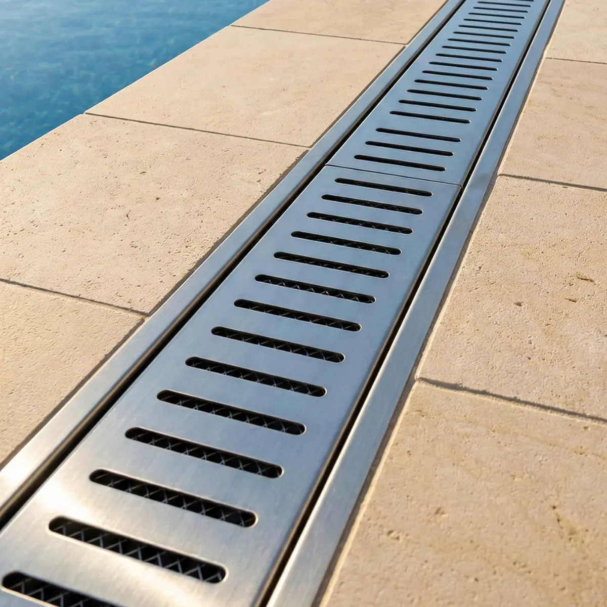 Ralo Linear 10x100 Inox 304 Grelha C/ Aro Tela Anti Inseto