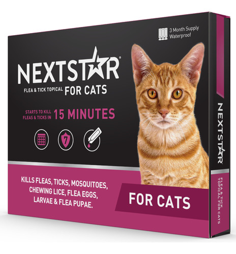 Prevención De Pulgas Y Garrapatas Para Gatos Nextstar 1,6 Kg