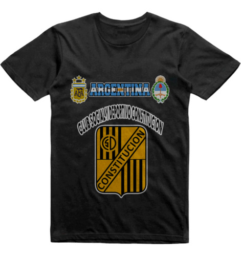 Remera Infantil Negra Club Constitucion San Rafael