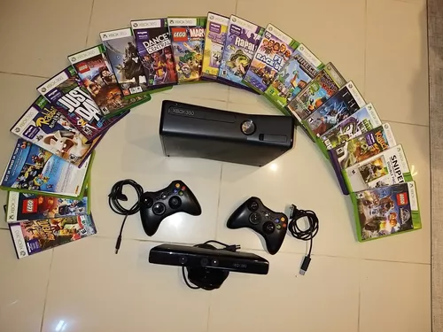 Console Xbox 360 bloqueado/travado 4gb usado com 2 controles e 1 jogo -  Escorrega o Preço