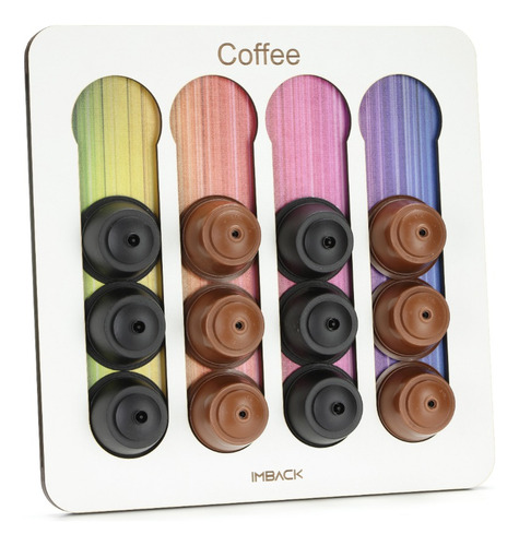 Porta Cápsulas Organizador De Pared Para Dolce Gusto Café Color Blanco Multicolor