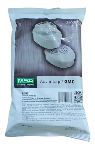 Filtro Gmc Adv. Msa 815357 Vapor Orgánicos-gas Ácidos X2