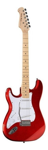 Guitarra eléctrica para zurdo Harley Benton Standard Series ST-20 de tilo candy apple red brillante con diapasón de arce