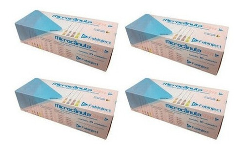 Microcânula Harmonização Fabinject Kit - 22g X 50mm - 40 Un