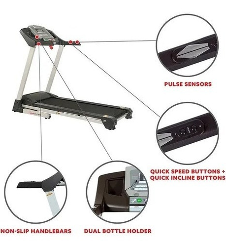 Imagen 5 de 5 de Caminadora Plegable 1.25 Hp / 3 Niveles Ajustables 12 Km/h