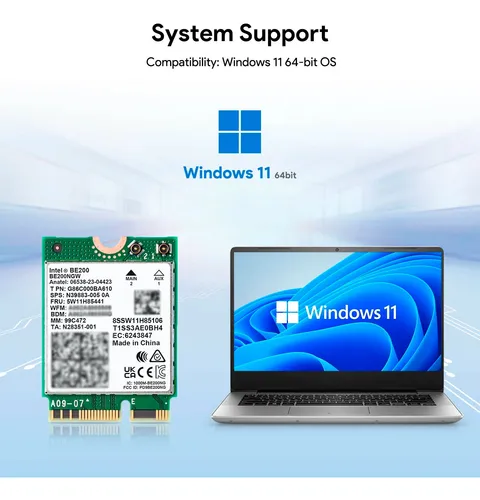Placa Wifi 7 Intel Be200 Pci Express Bluetooth Pcie Be200ngw