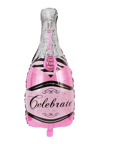 Globos De Botella Champagne Rosada