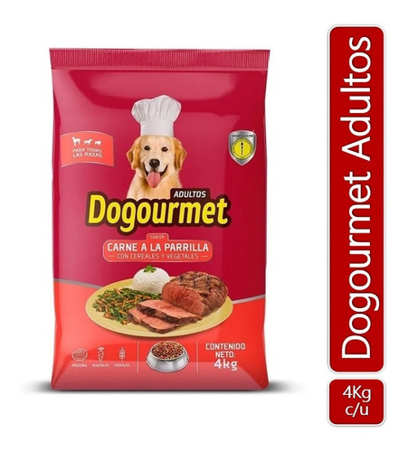 Imagen 1 de 2 de Alimento Para Perros Dogourmet Adultos 4kg 