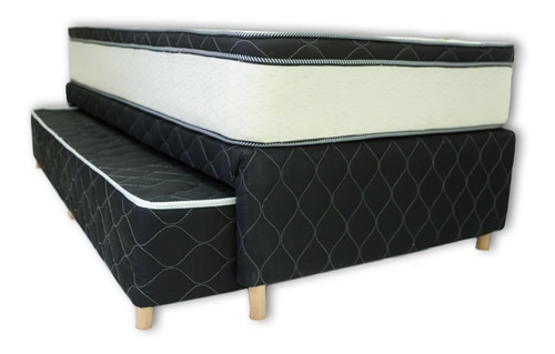 Somier Colchon Y Divan Cama Carro Dual 100x190 Cama Dual 