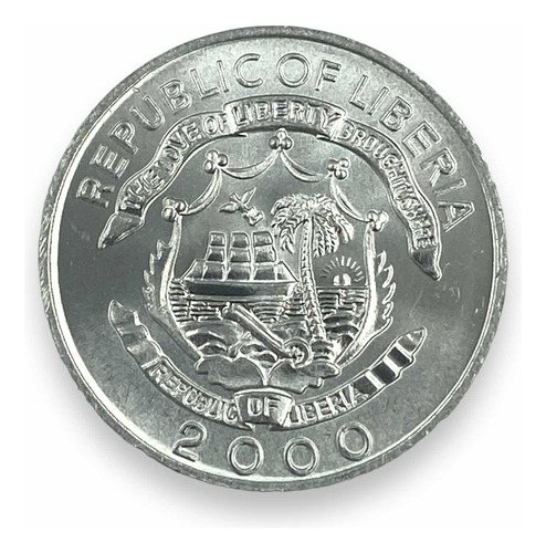 Moneda Africana Del País De Liberia De 5 Centavos Año 2000 (Usado)
