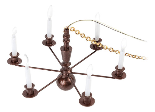 Modelo De Candelabro En Miniatura 1/87 Cobre 13.5cmx7.5cm