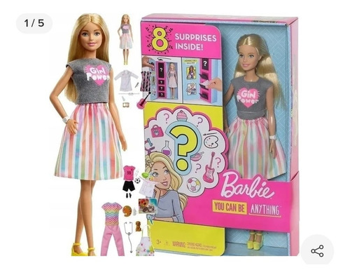 Imagen 3 de 7 de Barbie Con 8 Sorpresas Profesiones Yo Quiero Ser