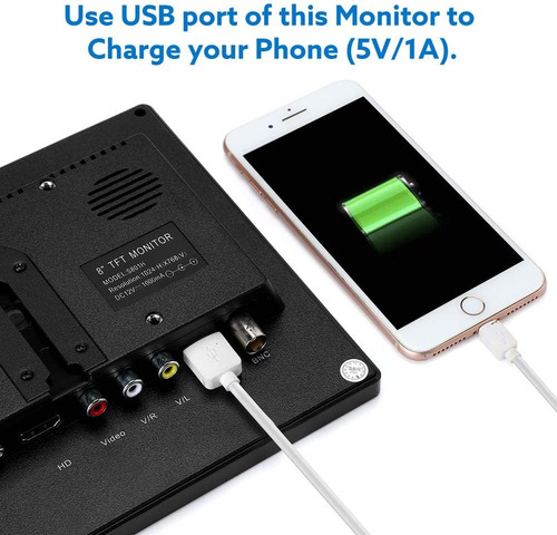 Monitores De Pantalla Lcd De Hdmi De 8 Pulgadas De 8 Mini 4: