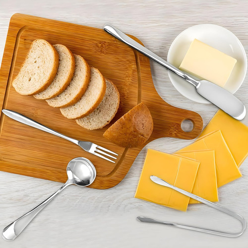 Juego De 14 Cuchillos Esparcidores De Queso Acero Inoxidable