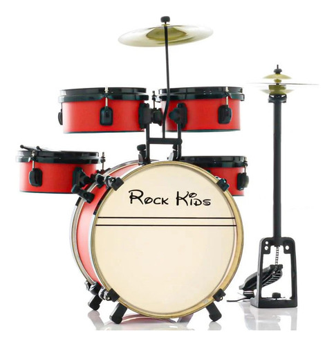 Bateria Vermelha Infantil Completa Rmv Pbnc14020