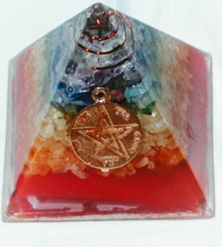 Pirámide De Orgonita Legítima Pentagrama Brinda Abundancia 