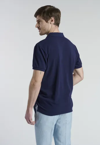 Polo Azul Comillas Ss2025 New Man