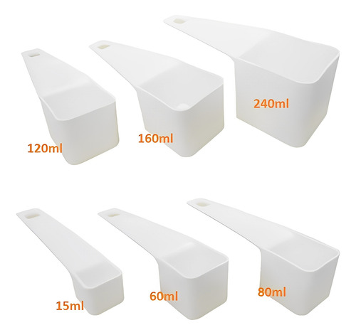 Conjunto De Colher Medidora 6 Peças Anodilar
