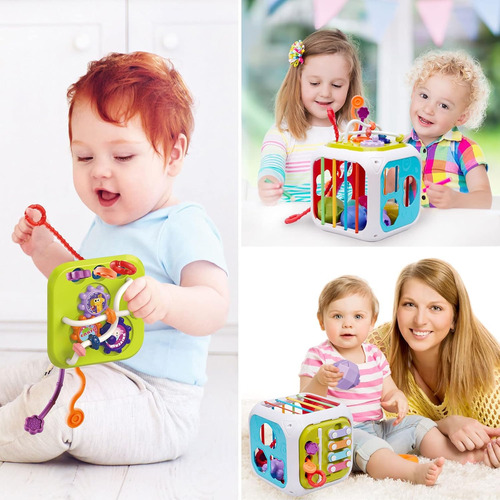 Couomoxa Juguetes Sensoriales Montessori 7 En 1 Para Bebés D