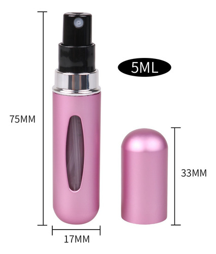 12 Atomizadores Mini Para Perfume Botella Portatil Viaje 5ml
