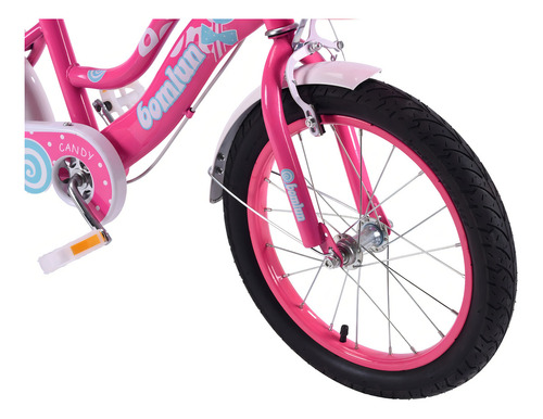 Bicicleta Entrenadora Para Niños Aeiou Qk-20 Canastilla R12 Color Fiusha Tamaño Del Cuadro 12
