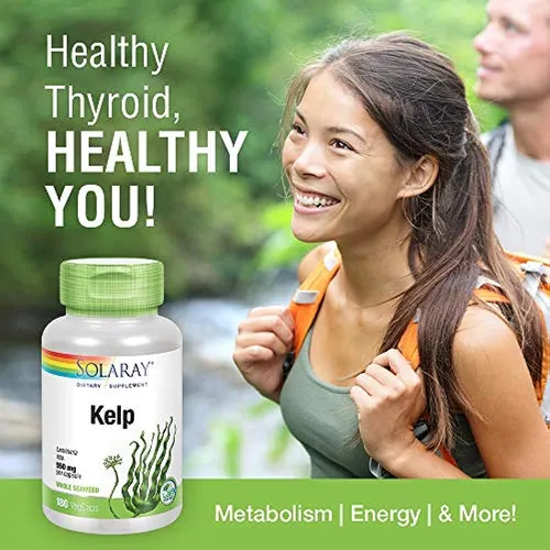 ~? Solaray Kelp 550 Mg Con Ácido Fólico Para Una Función Tir