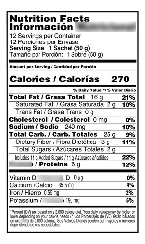 Mezcla De Frutos Secos Y Arándanos Snack 4 Paquetes 50 G